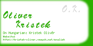 oliver kristek business card
